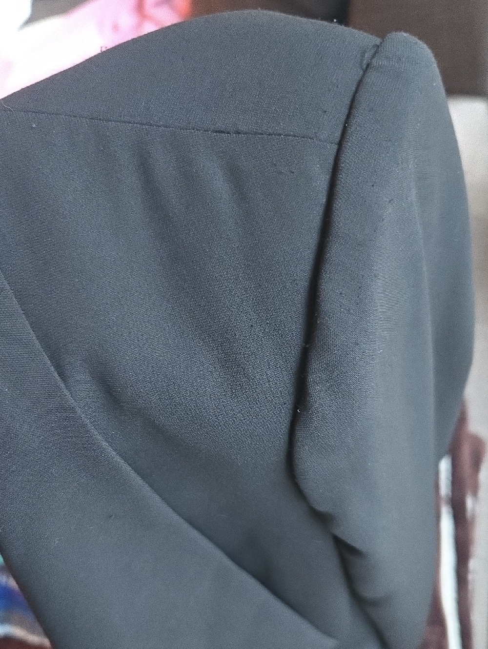 BCBGMaxAzria Cropped Black Draped Open-Front Blazer - Picture 14 of 14
